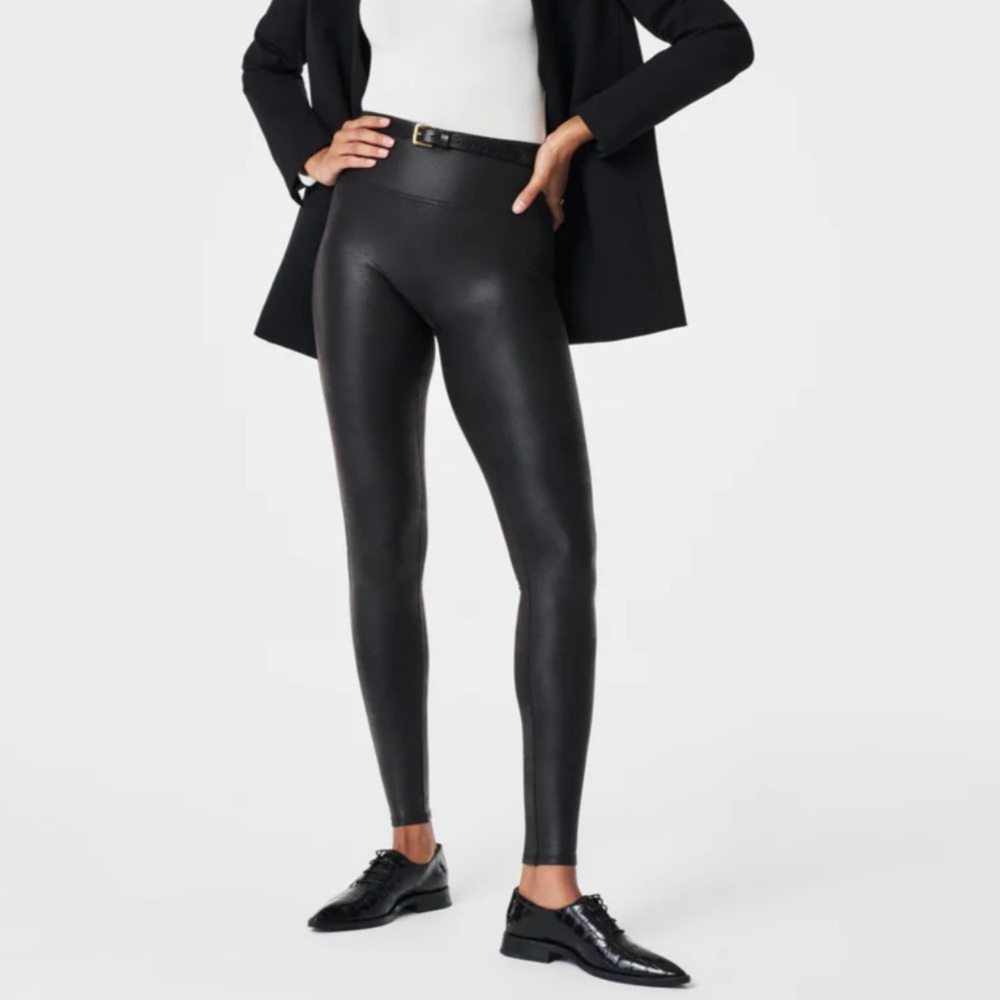 SPANX LEATHER LOOK LEGGINGS